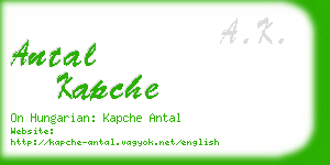 antal kapche business card